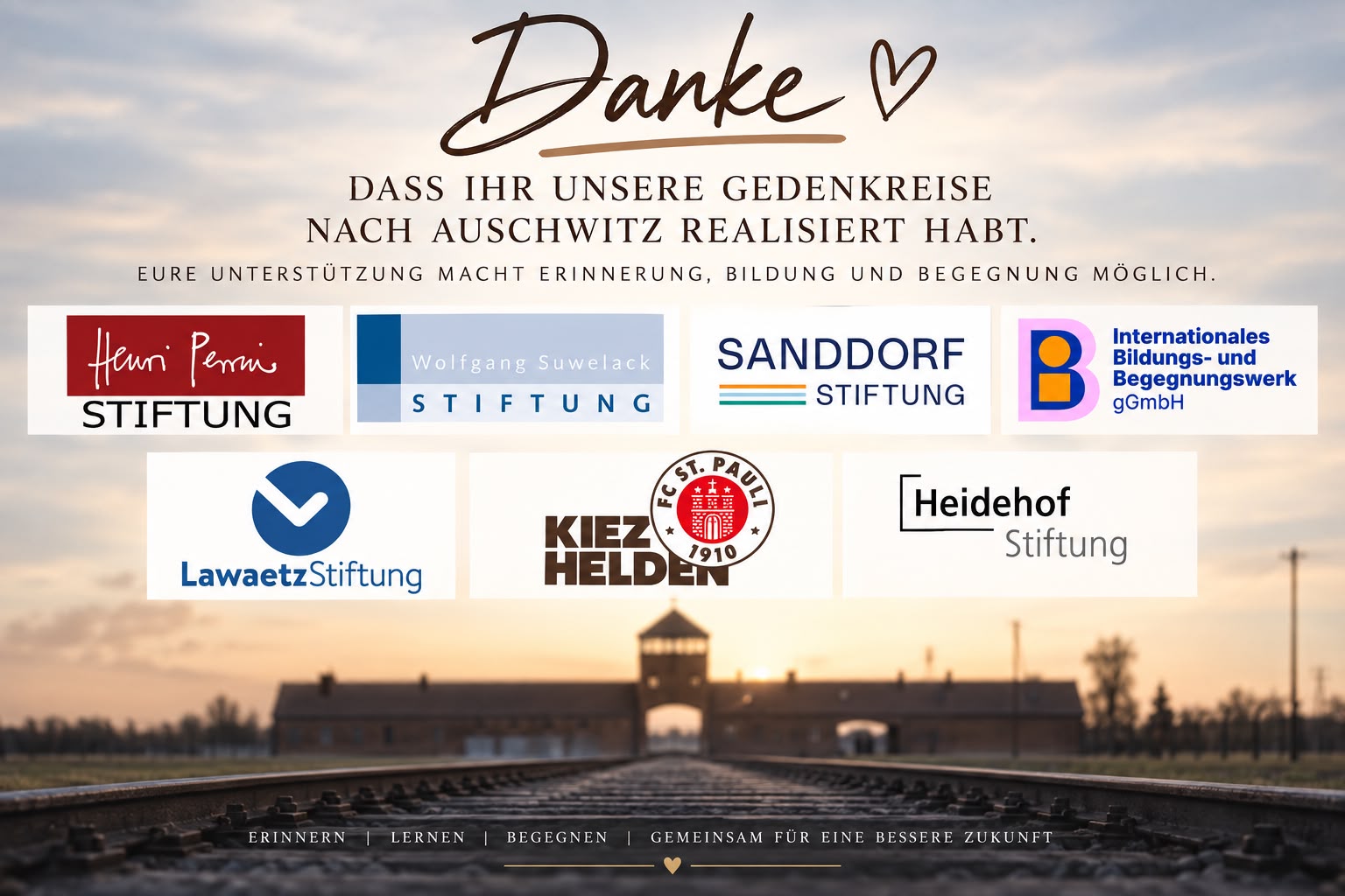 Dank an Stiftungen und Förderer für die Gedenkreise - Bild 1